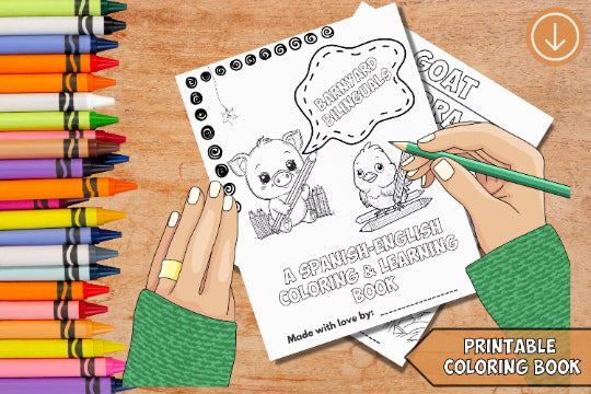 Digital - Barnyard Bilinguals Coloring And Learning Book