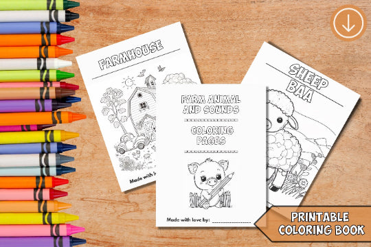 Digital - Farm Animals And Sounds Coloring Book