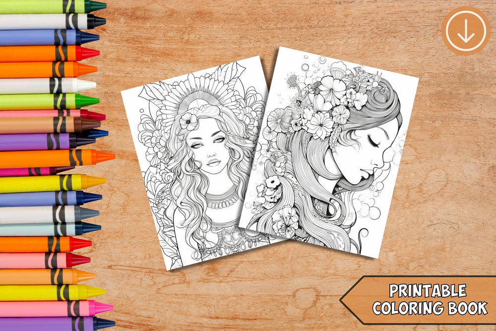 Digital - Femme Coloring Pages V1