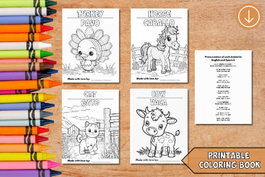 Digital - Barnyard Bilinguals Coloring And Learning Book