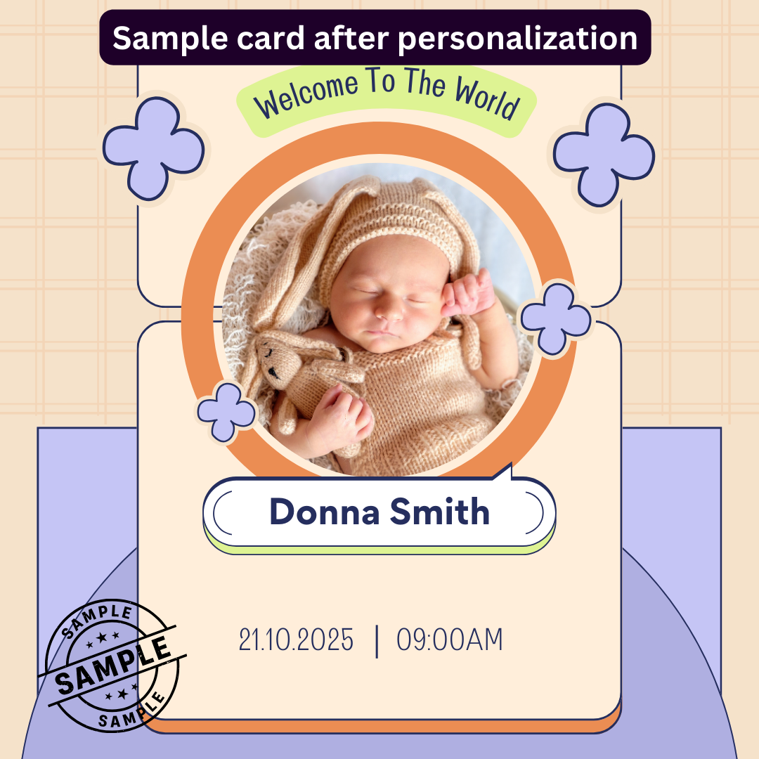 Baby Announcement Post - Image Personalized - creazives