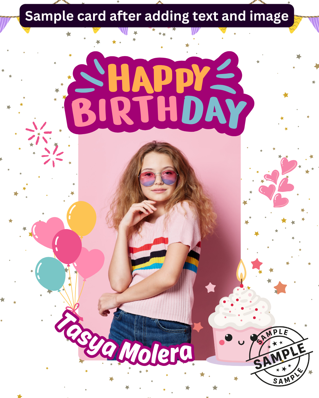 Digital - Happy Birthday Post - Image Personalized