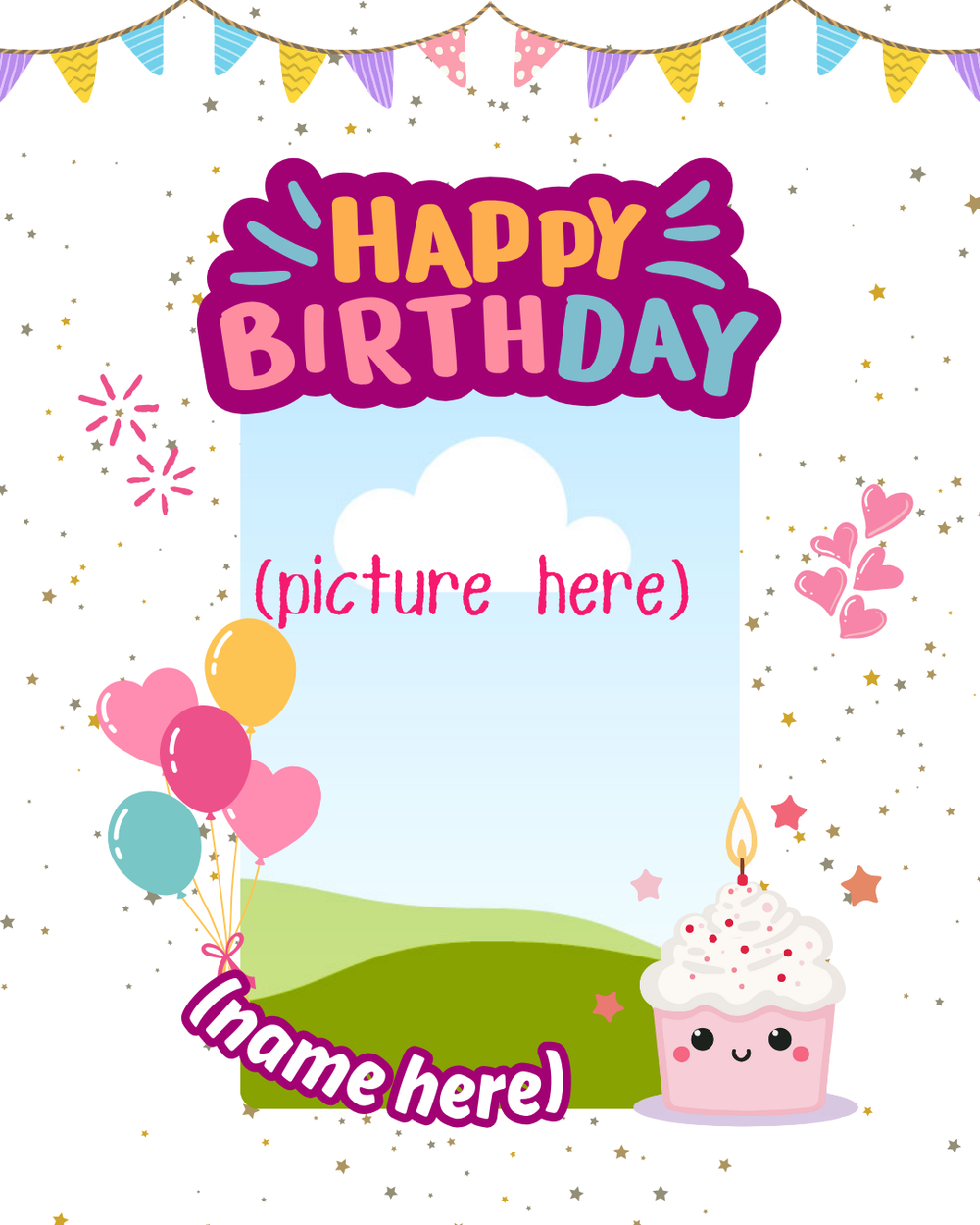 Digital - Happy Birthday Post - Image Personalized