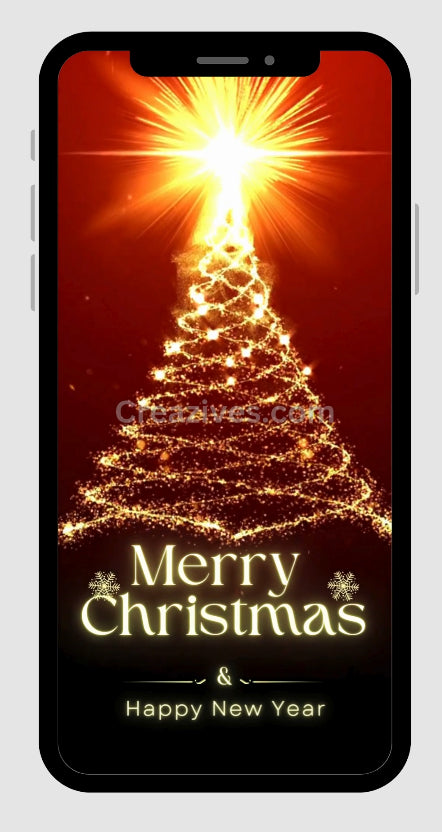 Christmas Greetings Card digital - Post Video - creazives
