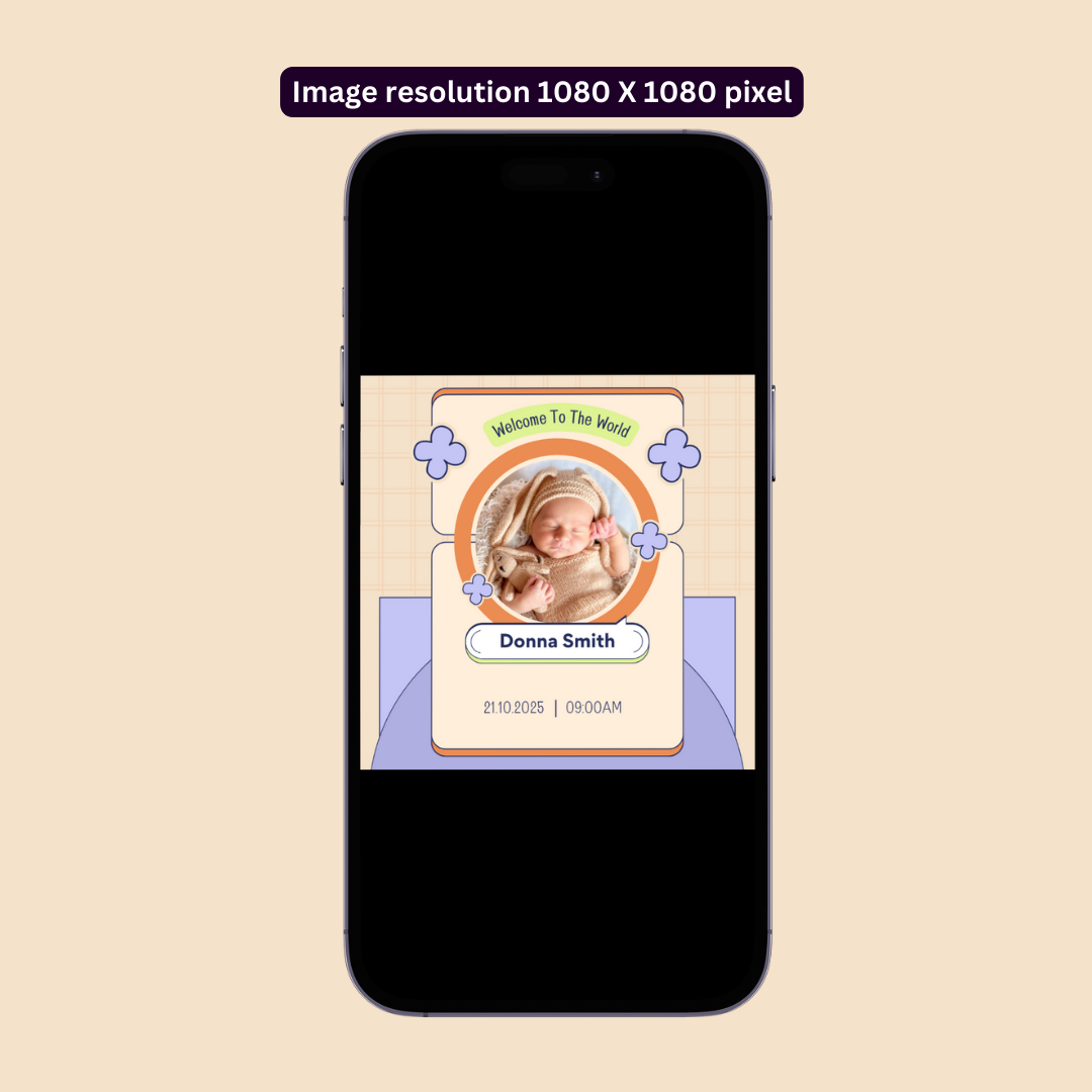 Baby Announcement Post - Image Personalized - creazives