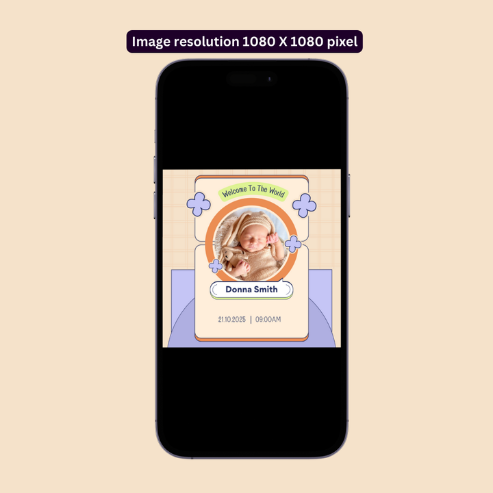 Baby Announcement Post - Image Personalized - creazives