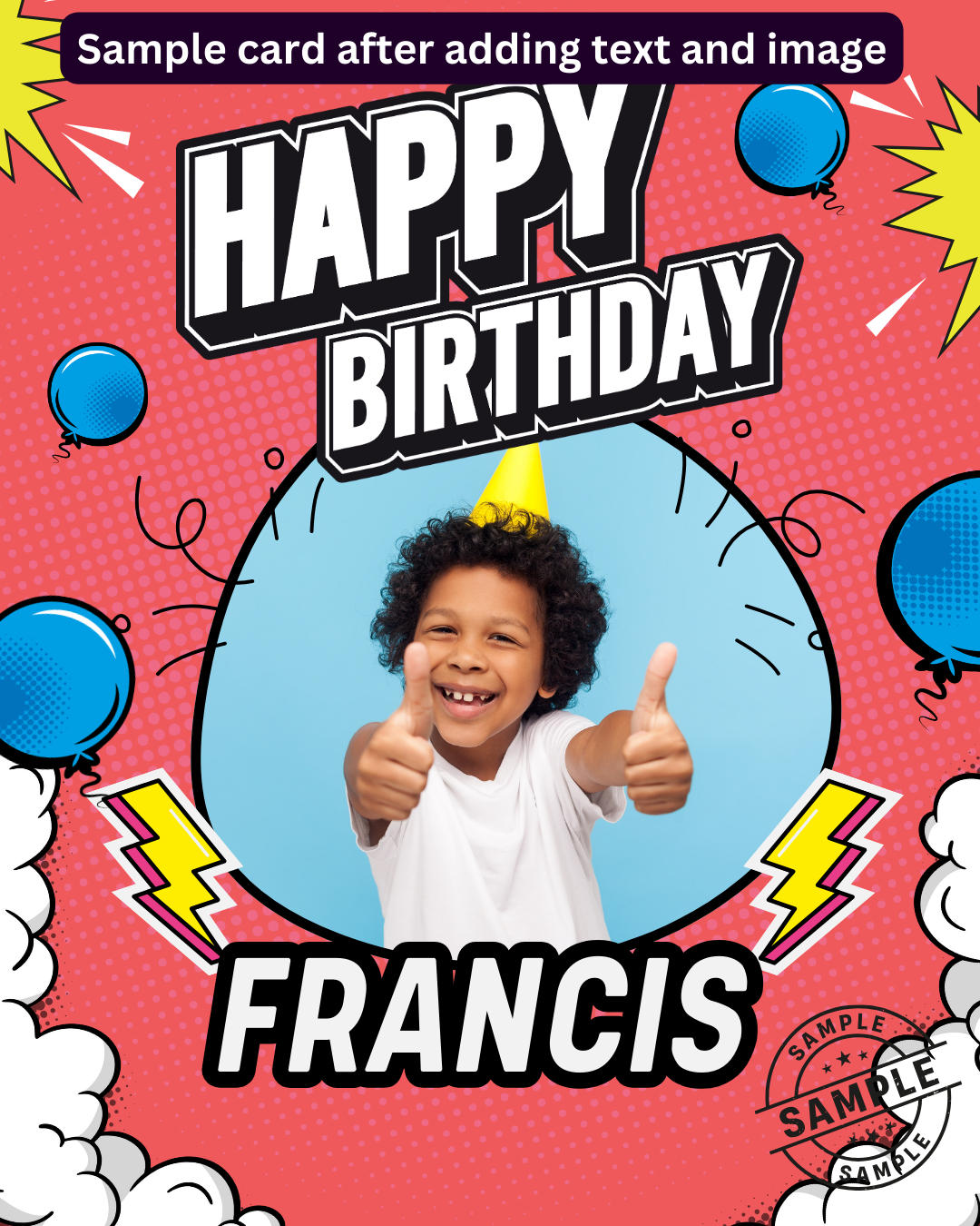 Digital - Happy Birthday Post - Image Personalized