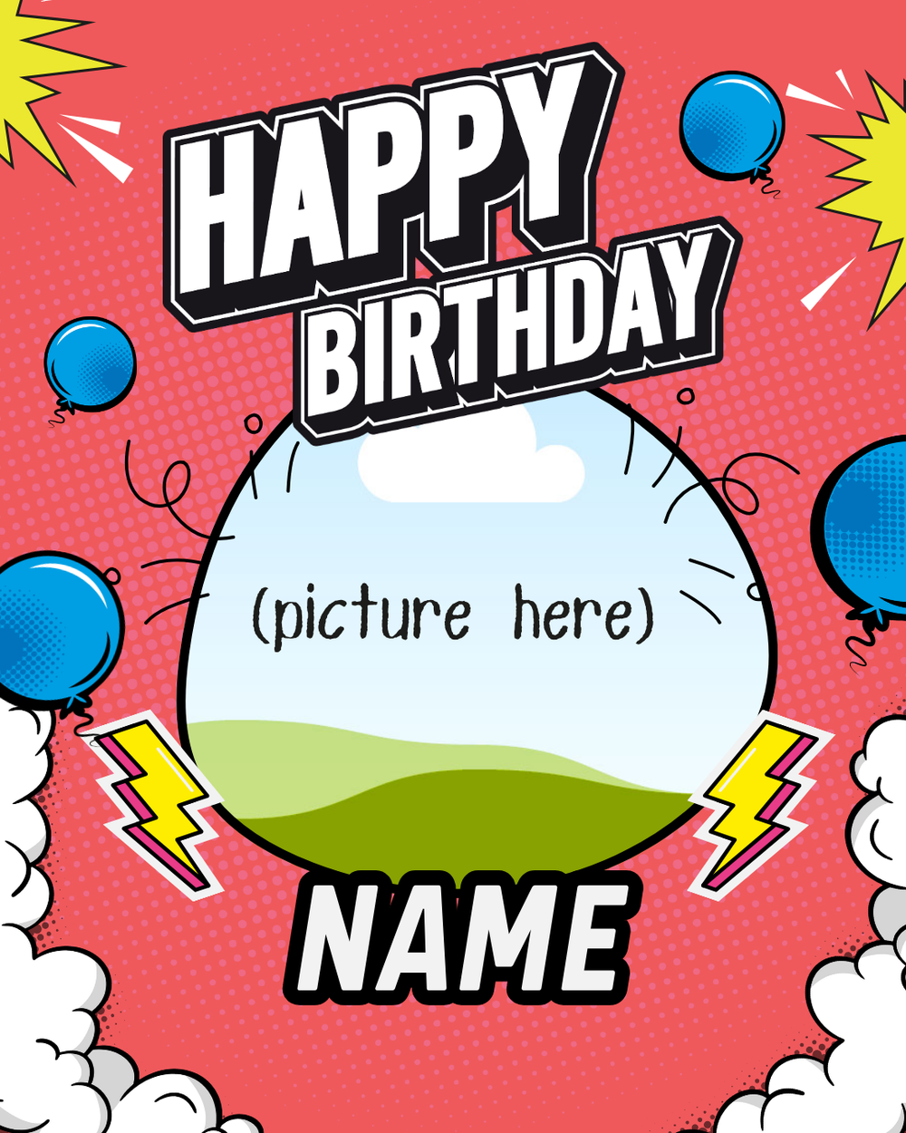 Digital - Happy Birthday Post - Image Personalized
