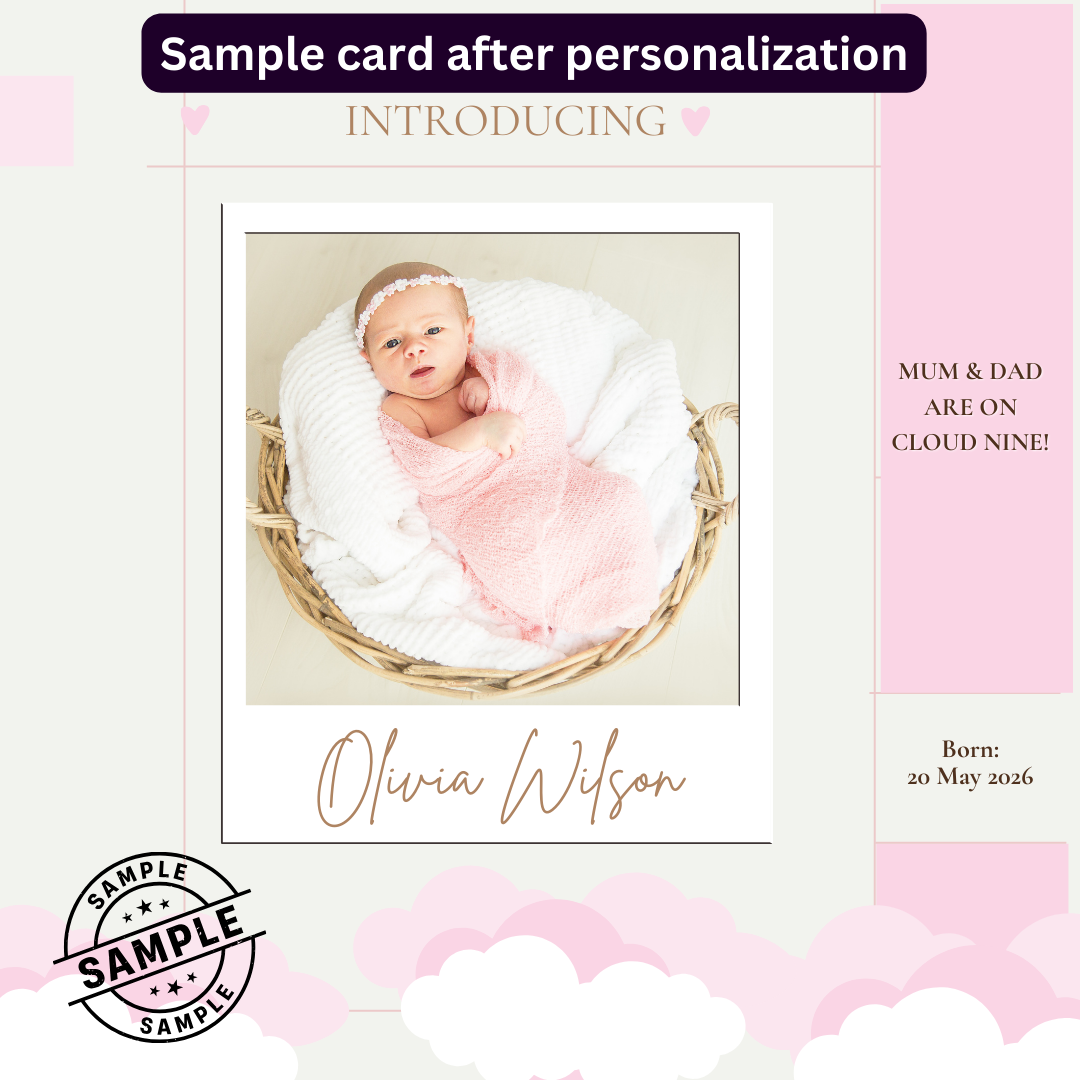 Baby Announcement Post - Image Personalized - creazives
