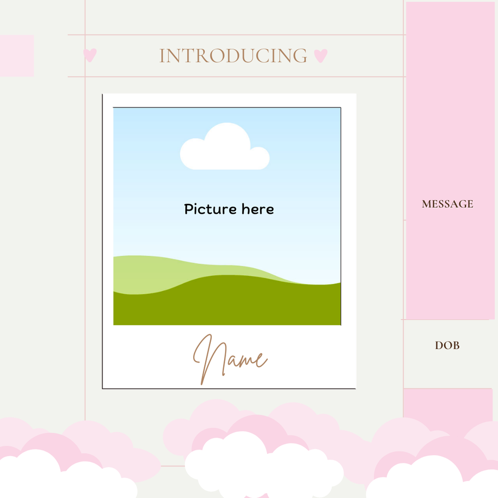 Baby Announcement Post - Image Personalized - creazives