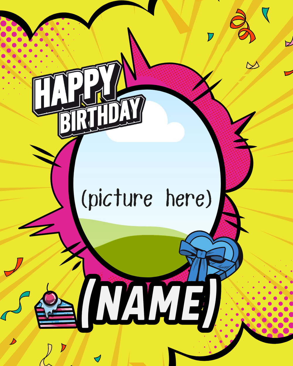 Digital - Happy Birthday Post - Image Personalized
