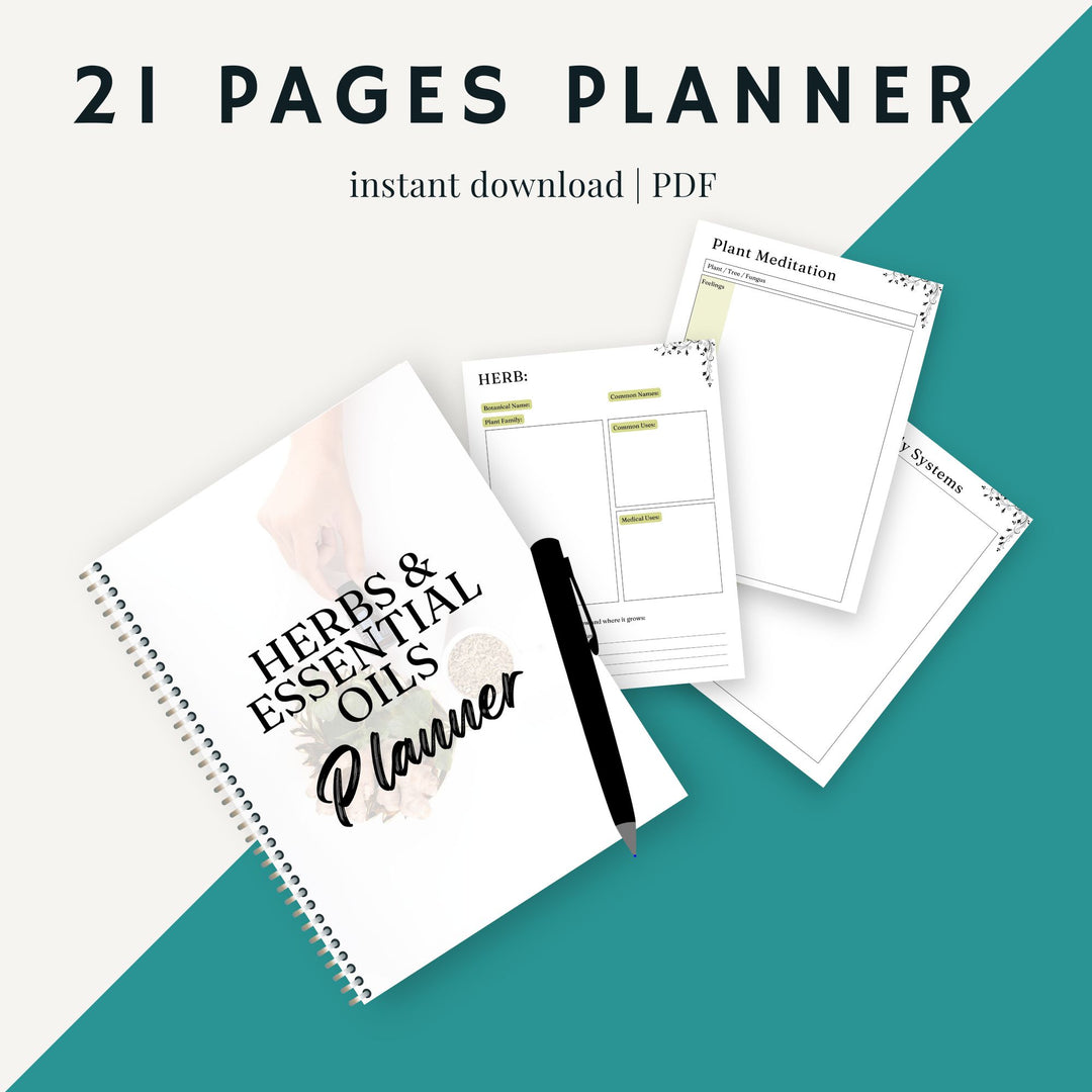 Herbs and Essential Oils Planner - creazives