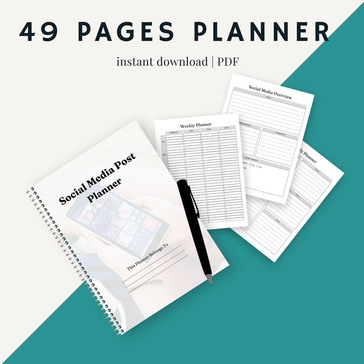 Social Media Post Monthly Planner
