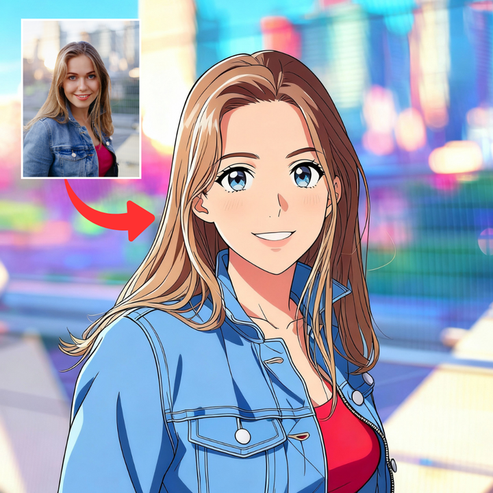 Custom Anime Portrait from Your Photo | Personalized Digital Art