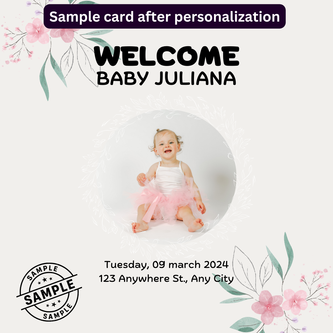 Baby Announcement Post - Image Personalized - creazives