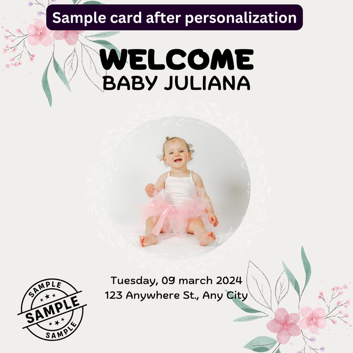 Baby Announcement Post - Image Personalized - creazives