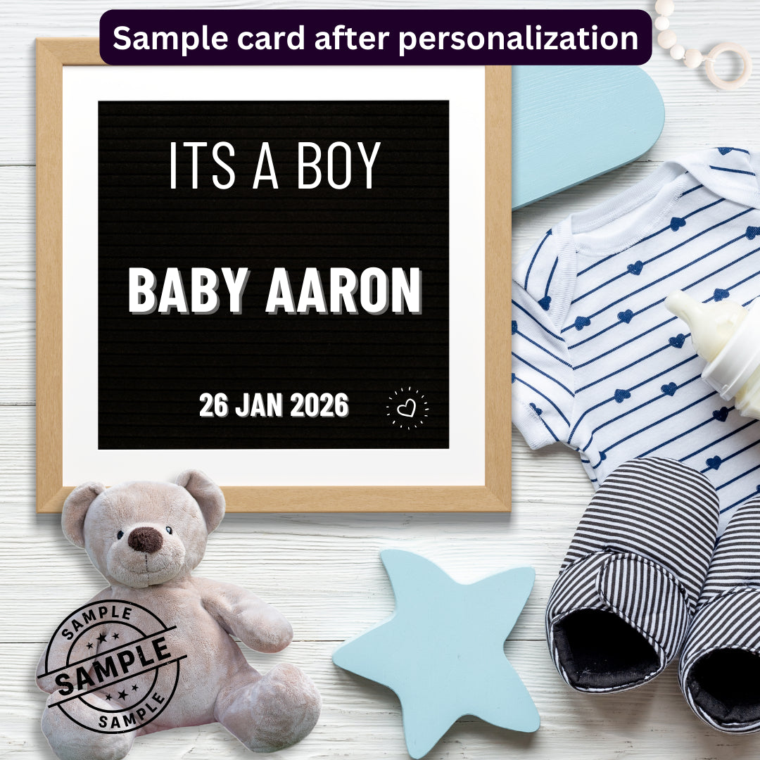 Baby Announcement Post - Image Personalized - creazives