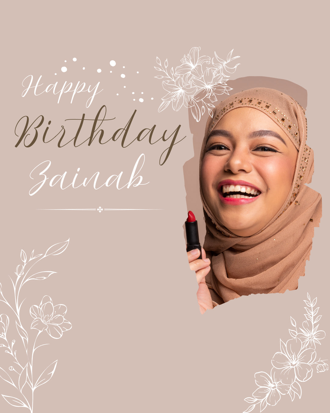 Digital - Happy Birthday Post - Image Personalized