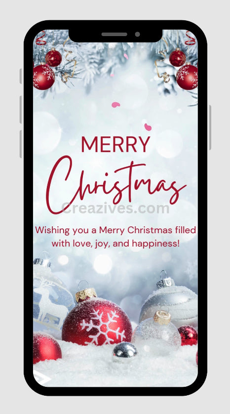 Christmas Greetings Card digital - Post Video - creazives