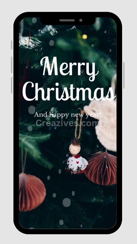 Christmas Greetings Card digital - Post Video - creazives