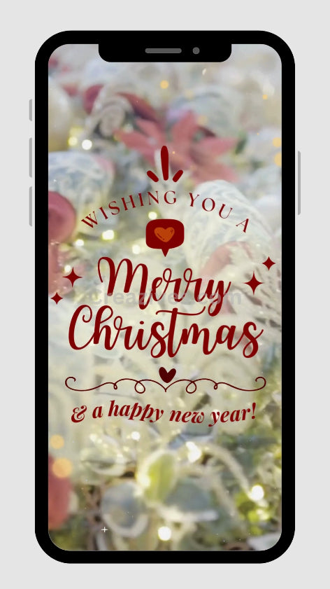 Christmas Greetings Card digital - Post Video - creazives