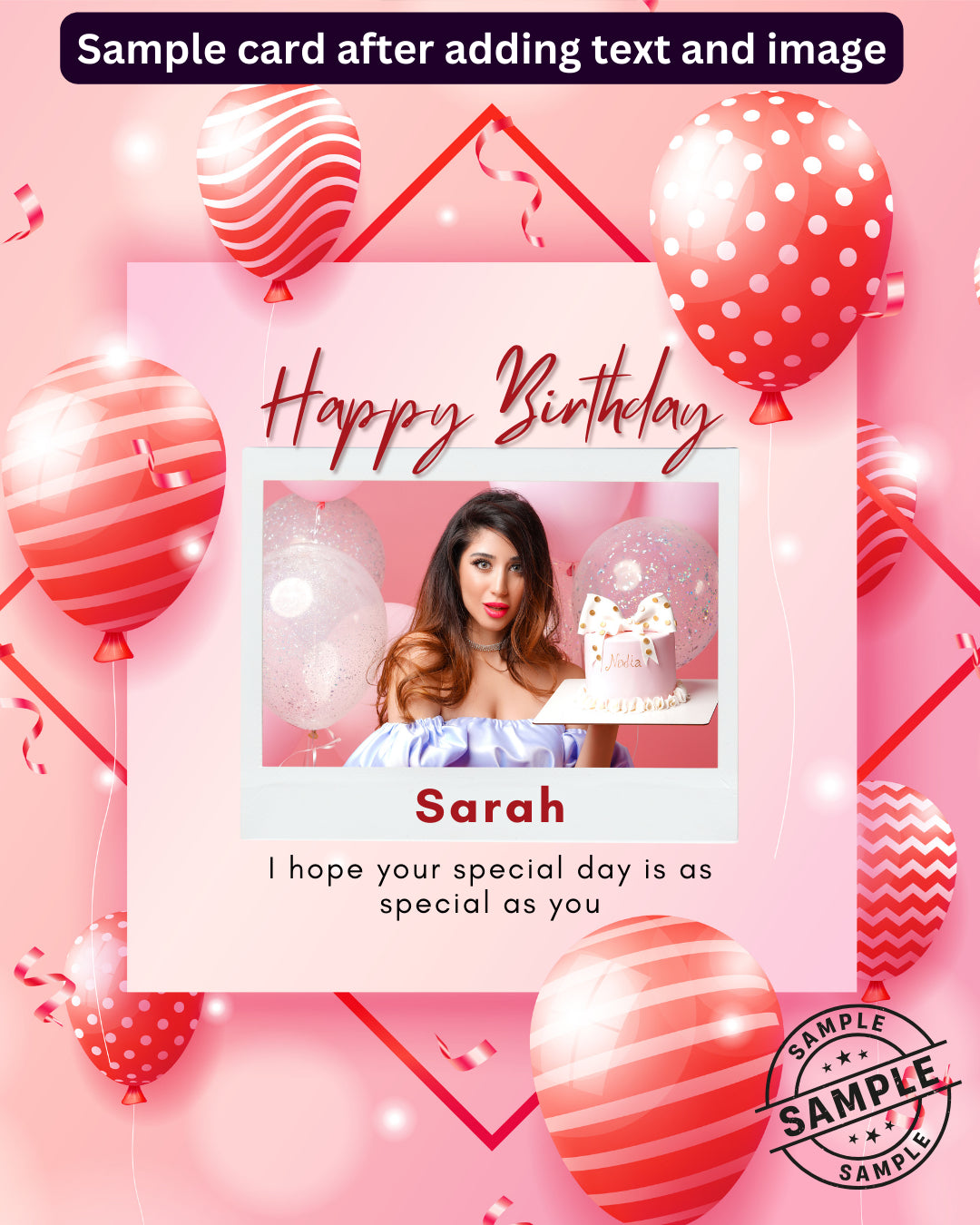 Digital - Happy Birthday Post - Image Personalized