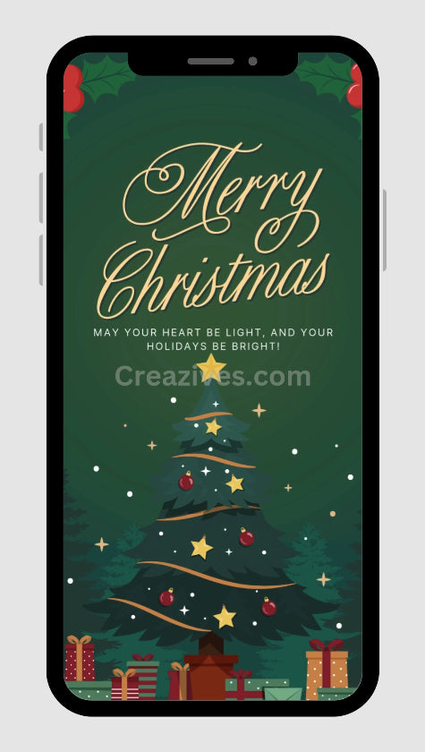 Christmas Greetings Card digital - Post Video - creazives