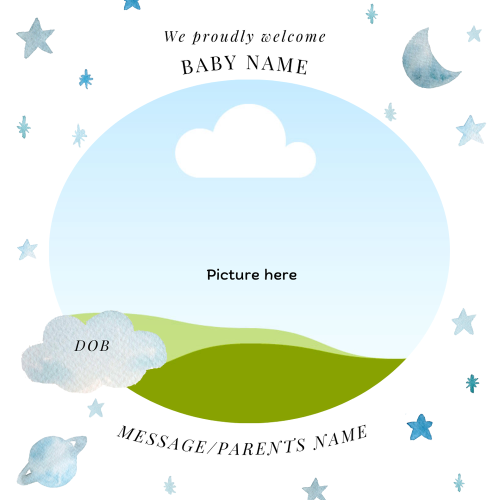 Baby Announcement Post - Image Personalized - creazives