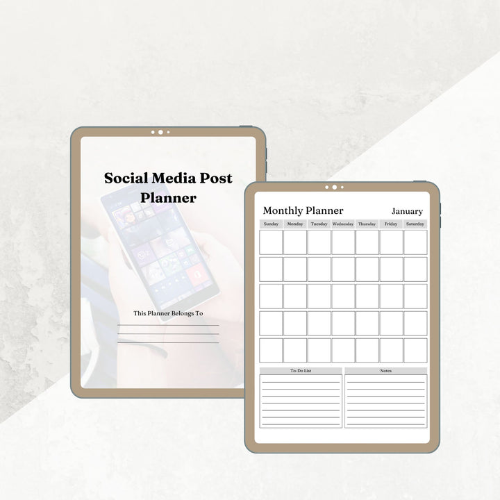 Social Media Post Monthly Planner