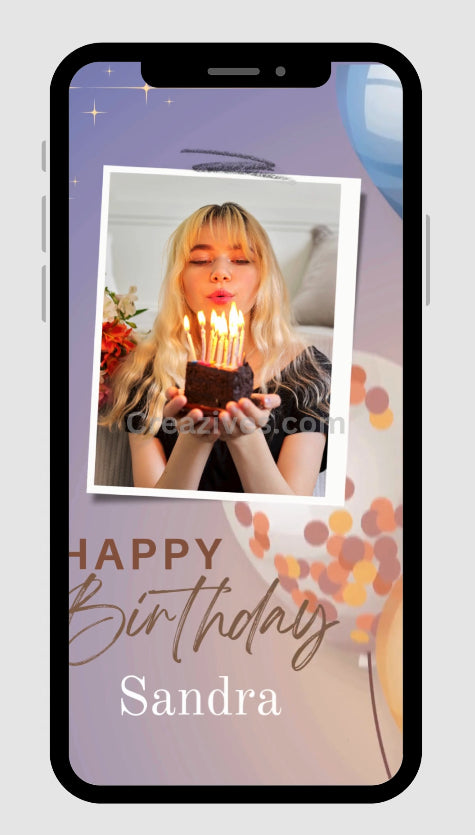 Digital - Happy Birthday Post - Video Personalized Digital Card