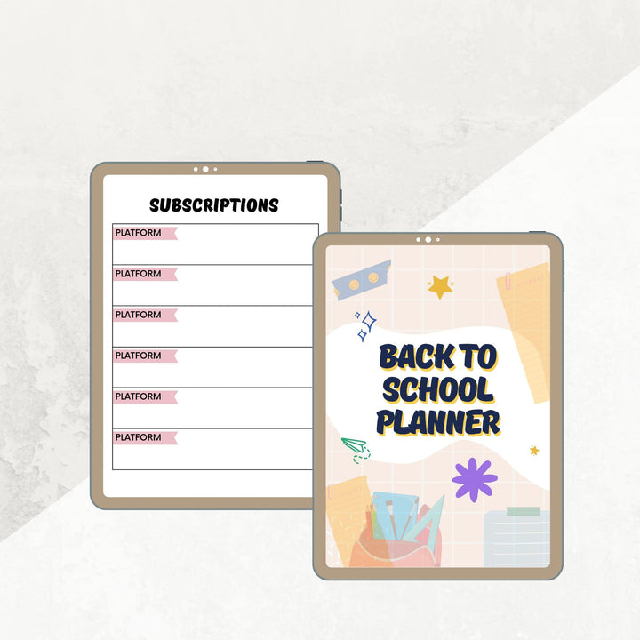 Back To School Planner