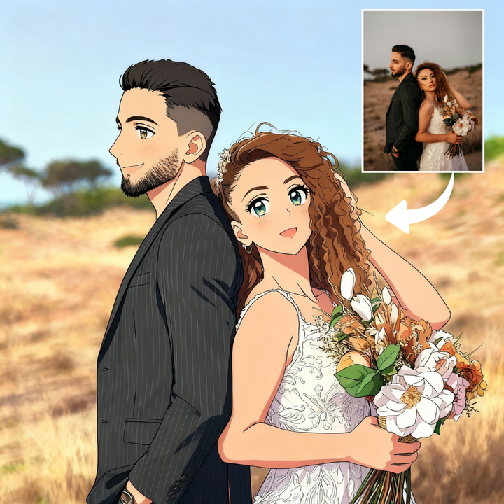 Custom Anime Portrait from Your Photo | Personalized Digital Art