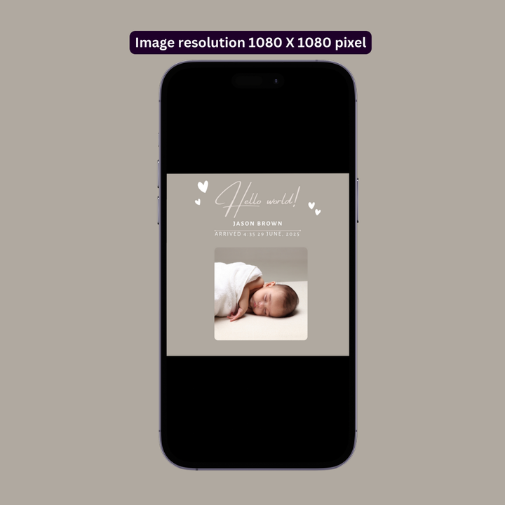 Baby Announcement Post - Image Personalized - creazives