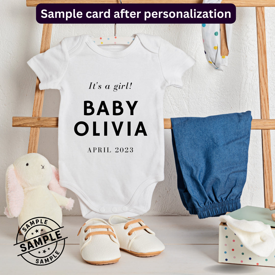 Baby Announcement Post - Image Personalized - creazives