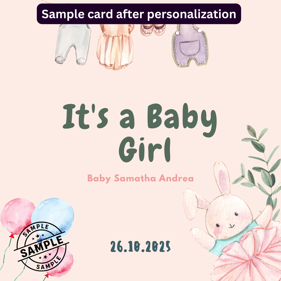 Baby Announcement Post - Image Personalized - creazives