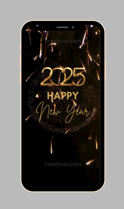 New Year Greetings Card digital - Post Video - creazives