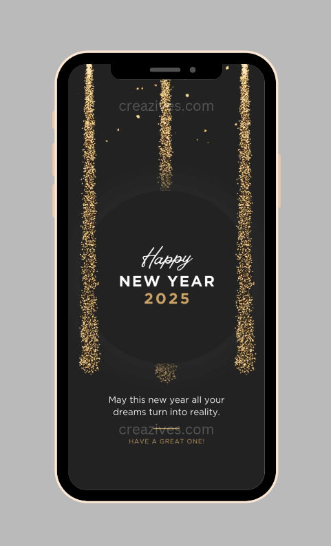 New Year Greetings Card digital - Post Video - creazives