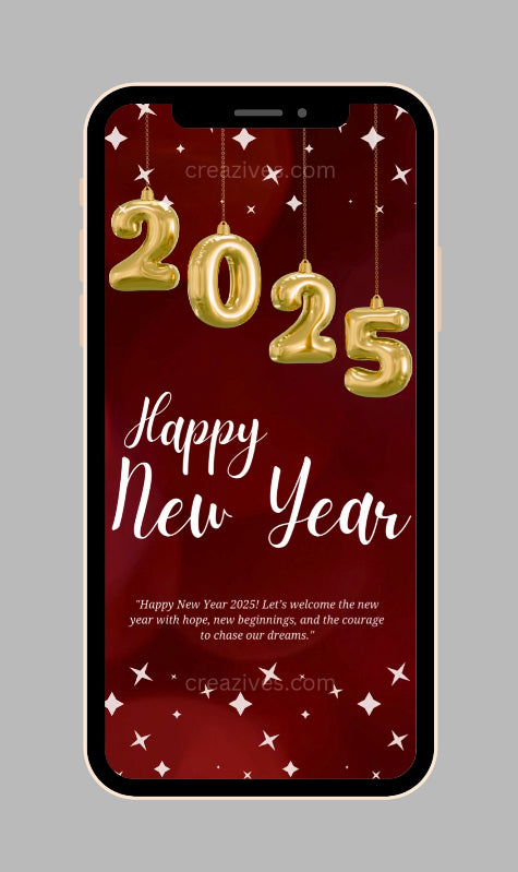 New Year Greetings Card digital - Post Video - creazives
