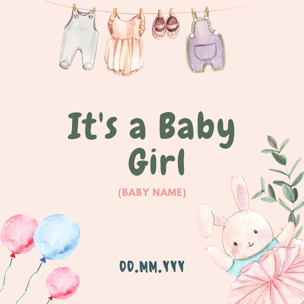 Baby Announcement Post - Image Personalized - creazives