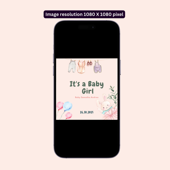 Baby Announcement Post - Image Personalized - creazives