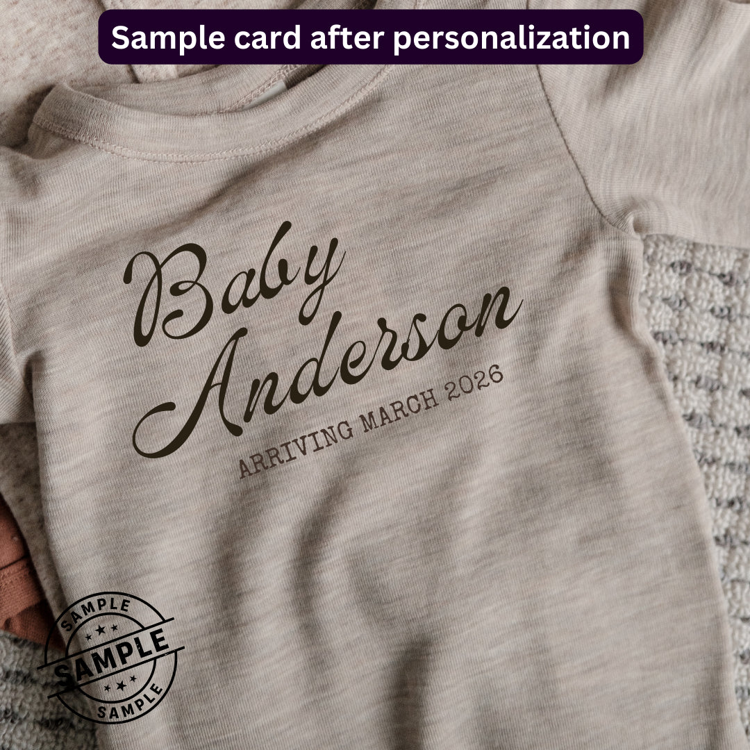 Baby Announcement Post - Image Personalized - creazives