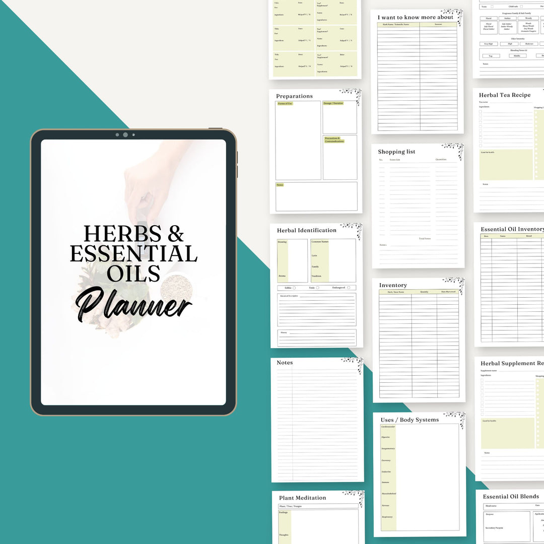 Herbs and Essential Oils Planner - creazives
