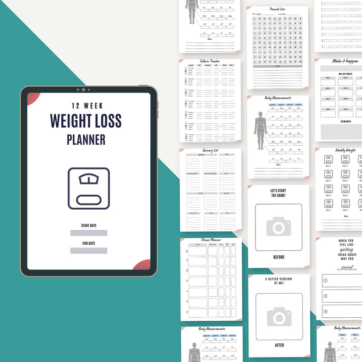 12 Week Weight Loss Planner - creazives