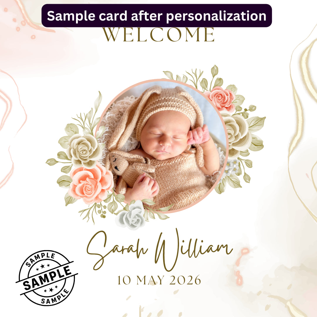 Baby Announcement Post - Image Personalized - creazives