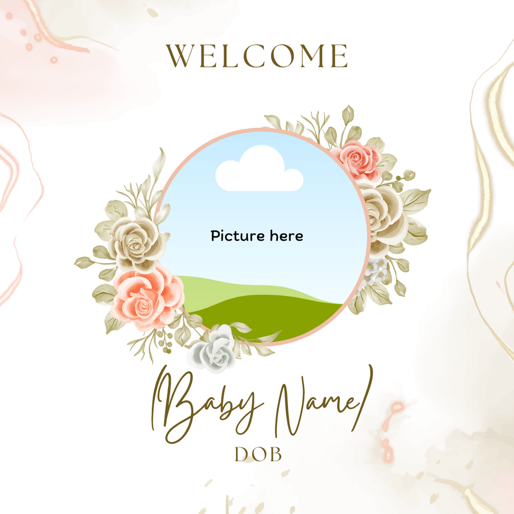 Baby Announcement Post - Image Personalized - creazives