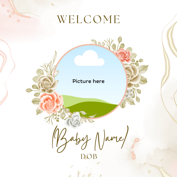 Baby Announcement Post - Image Personalized - creazives