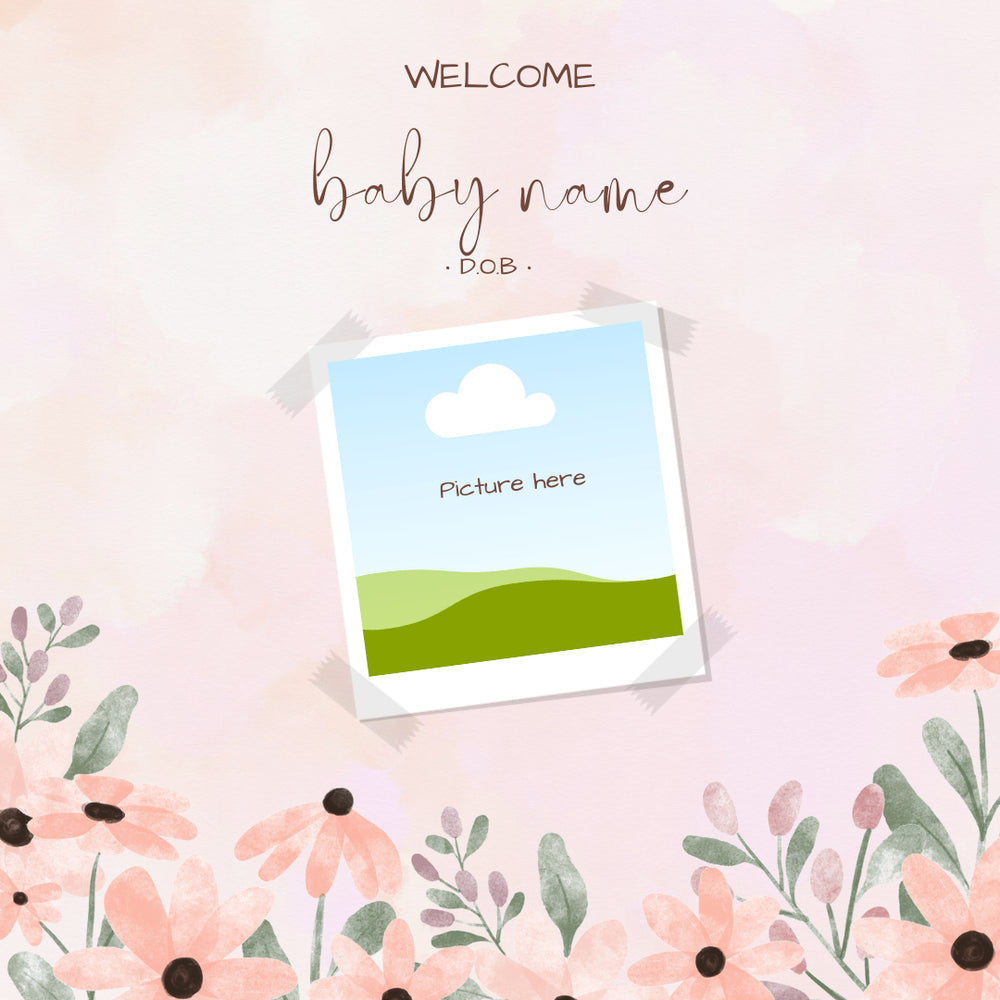 Baby Announcement Post - Image Personalized - creazives