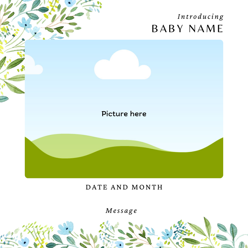 Baby Announcement Post - Image Personalized - creazives