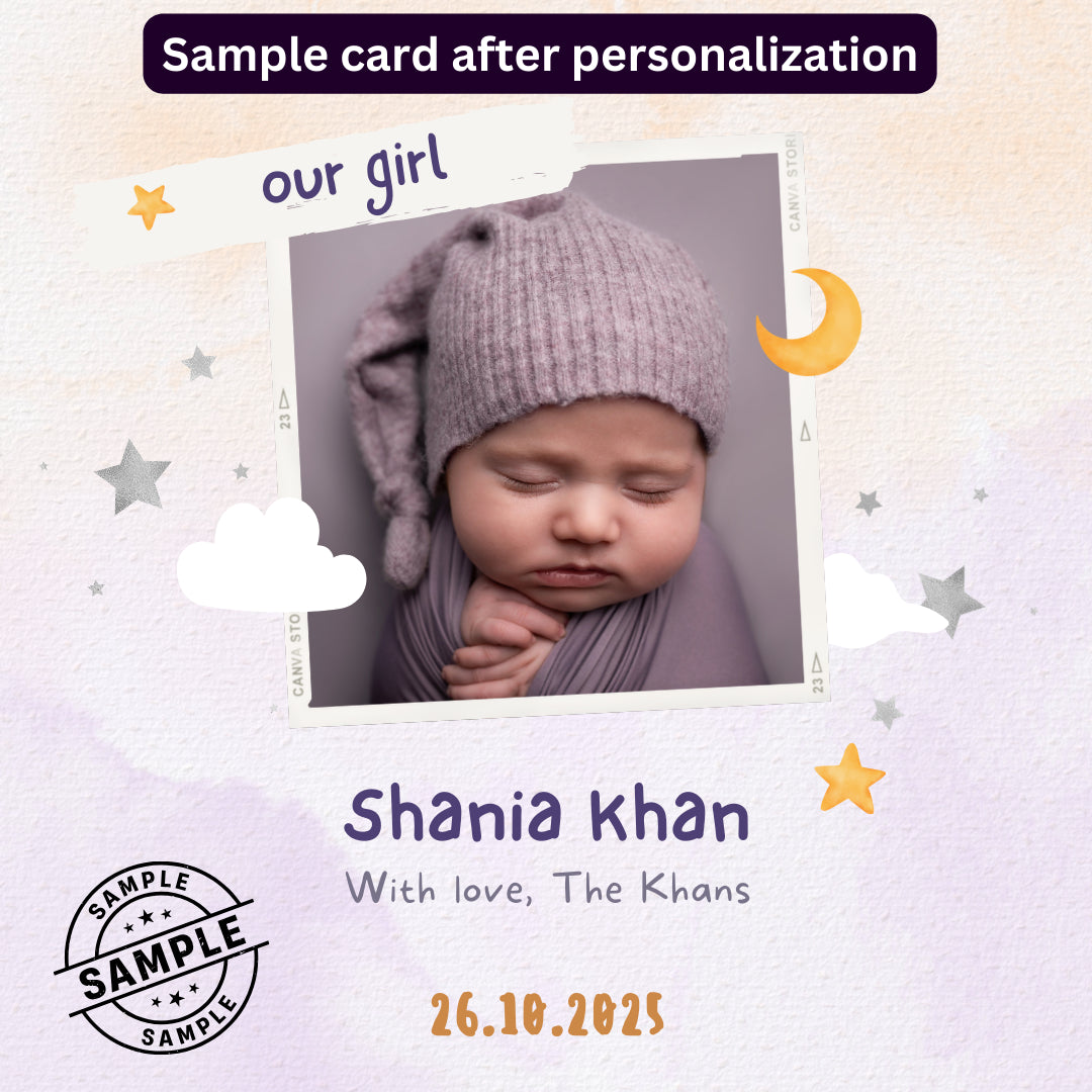 Baby Announcement Post - Image Personalized - creazives