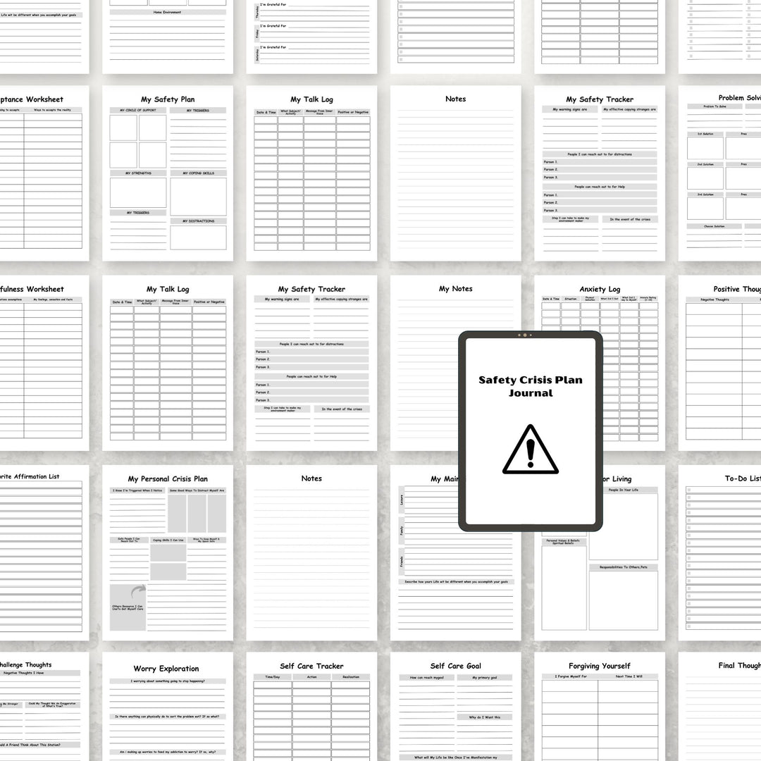 Safety Crisis Plan Journal - creazives